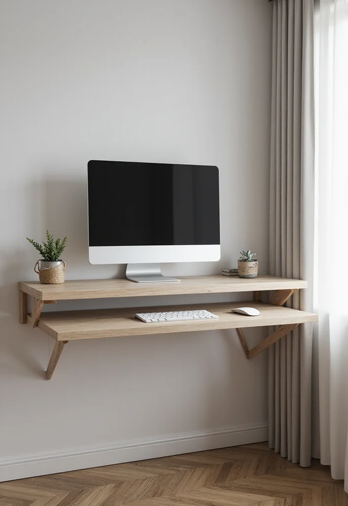 One Bedroom Apartment Ideas Home Decor: A Space-Savvy Guide with 17 Smart Layout Inspirations - 13. Wall-mounted Desks and Tables