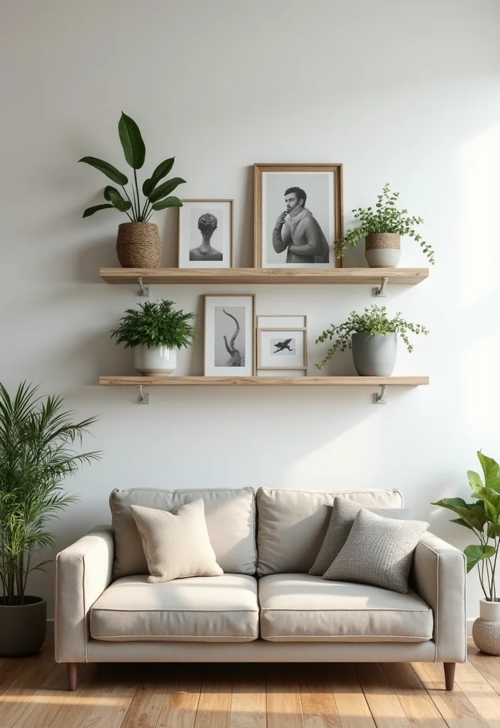 One Bedroom Apartment Ideas Home Decor: A Space-Savvy Guide with 17 Smart Layout Inspirations - 3. Floating Shelves for Decor
