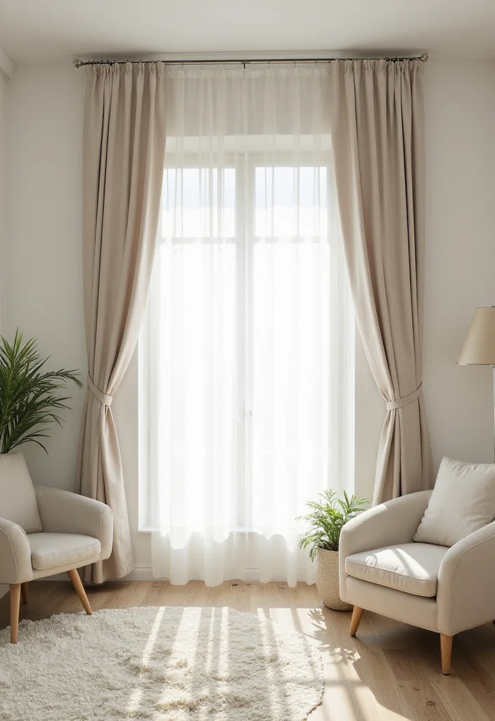 One Bedroom Apartment Ideas Home Decor: A Space-Savvy Guide with 17 Smart Layout Inspirations - 6. Use Curtains to Add Height