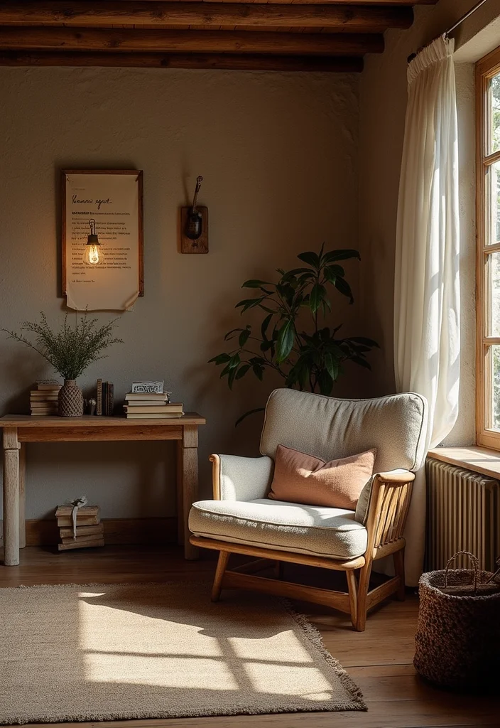 Rustic Home Decor Living Room: A Homestead Guide with 19 Comforting Farmhouse Inspirations - 17. Cozy Nooks and Reading Corners