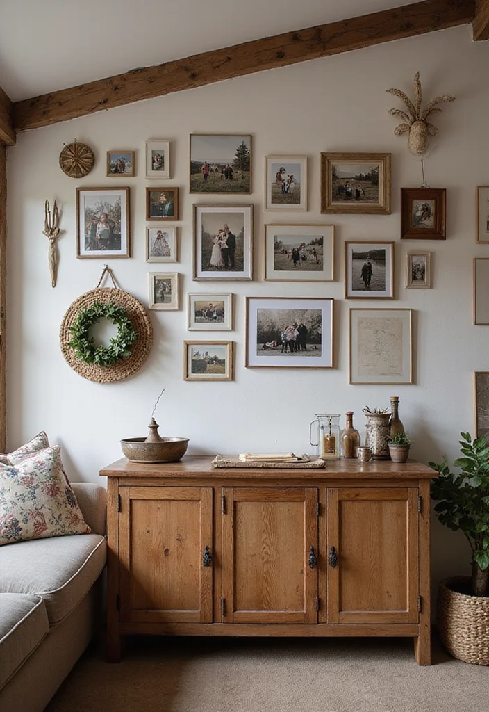 Rustic Home Decor Living Room: A Homestead Guide with 19 Comforting Farmhouse Inspirations - 19. Personal Touches and Memories