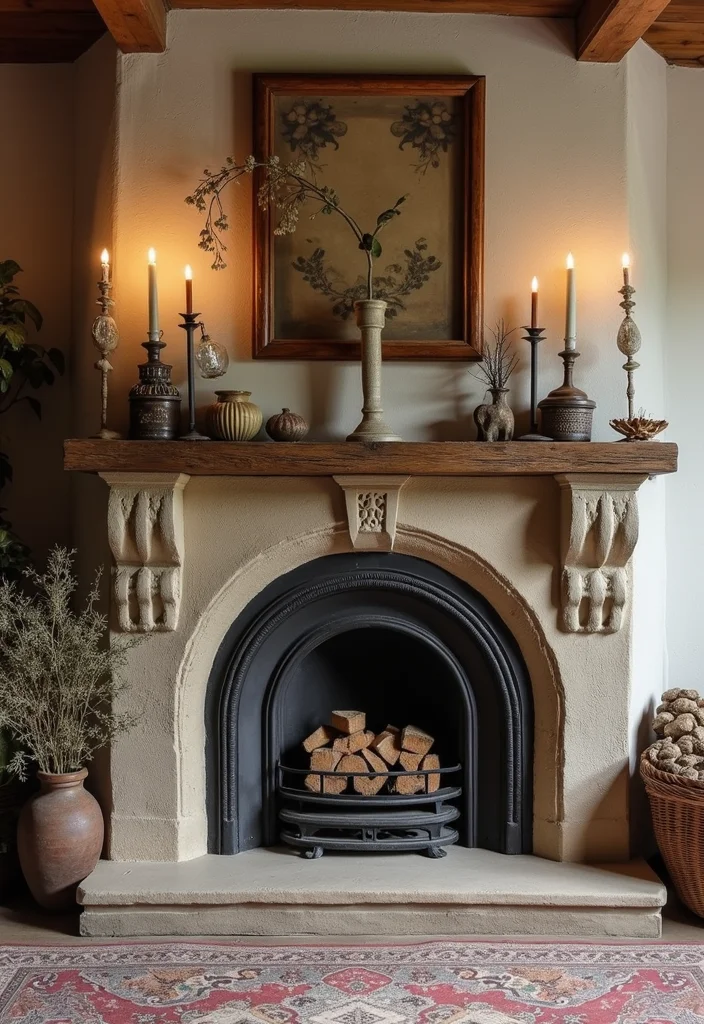 Rustic Home Decor Living Room: A Homestead Guide with 19 Comforting Farmhouse Inspirations - 7. Fireplaces as a Focal Point