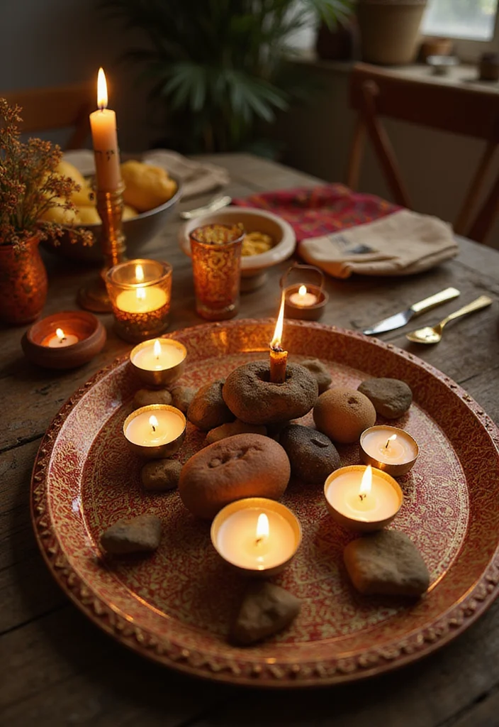 Simple Mehndi Decor at Home: A Refined Guide with 17 Subtle Festive Inspirations - 5. Mehndi-Inspired Centerpieces