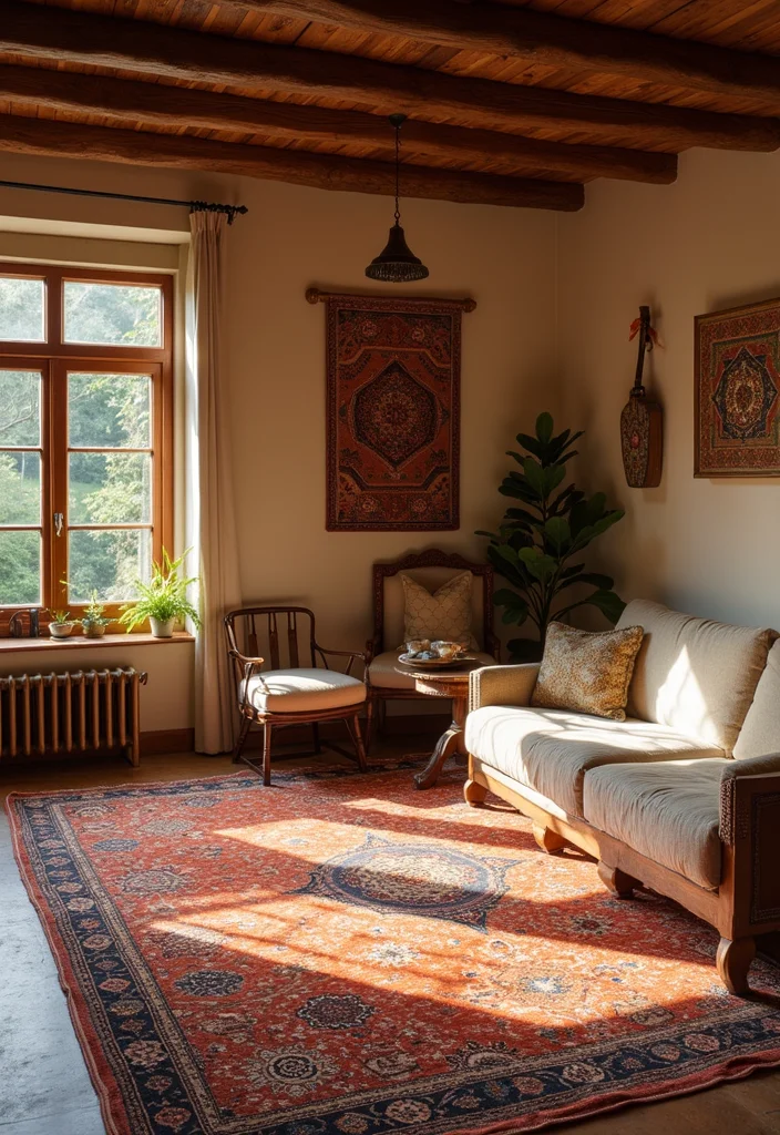 Simple Mehndi Decor at Home: A Refined Guide with 17 Subtle Festive Inspirations - 9. Mehndi-Inspired Rugs