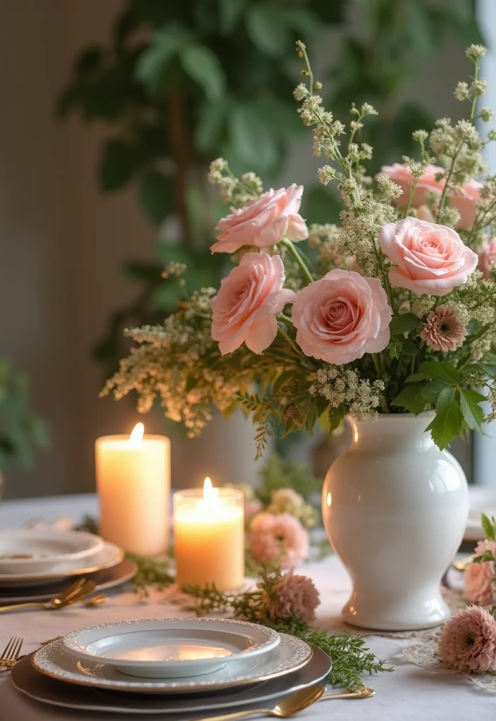 Simple Nikkah Decor at Home: A Soft & Graceful Guide with 20 Intimate Wedding Inspirations - 1. Ethereal Floral Arrangements