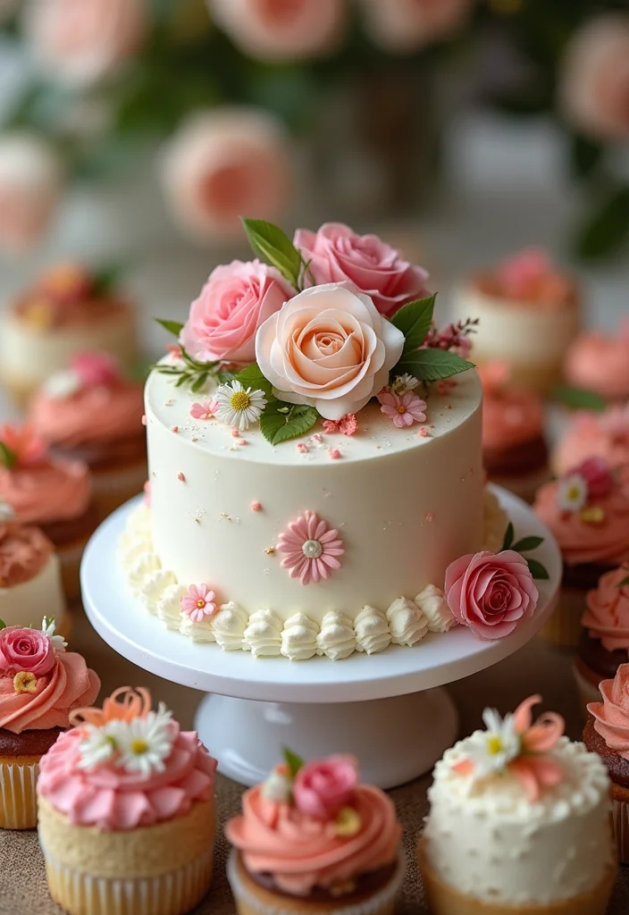 Simple Nikkah Decor at Home: A Soft & Graceful Guide with 20 Intimate Wedding Inspirations - 11. Elegant Cake and Dessert Display