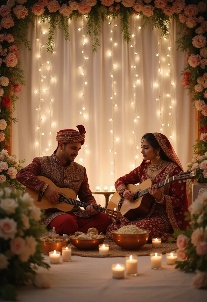 Simple Nikkah Decor at Home: A Soft & Graceful Guide with 20 Intimate Wedding Inspirations - 14. Soft Music Selection