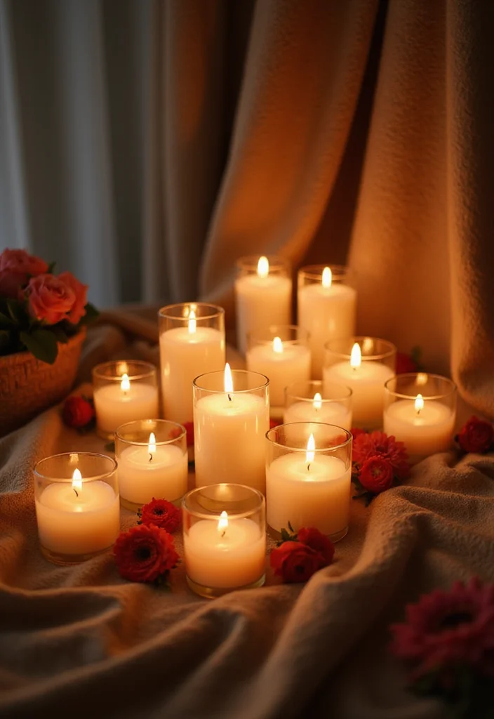 Simple Nikkah Decor at Home: A Soft & Graceful Guide with 20 Intimate Wedding Inspirations - 4. Candlelit Ambiance