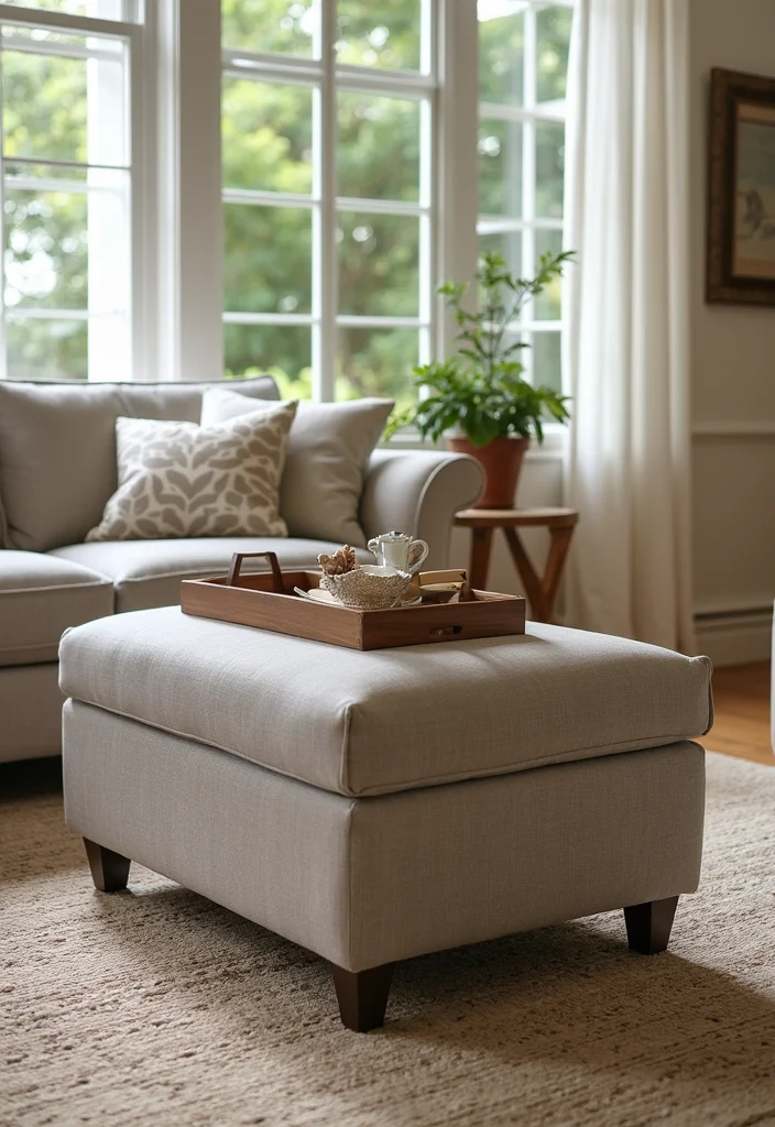 Small Space Home Decor Ideas: An Efficient Guide with 20 Space-Loving Styling Inspirations - 2. Stylish Storage Ottomans