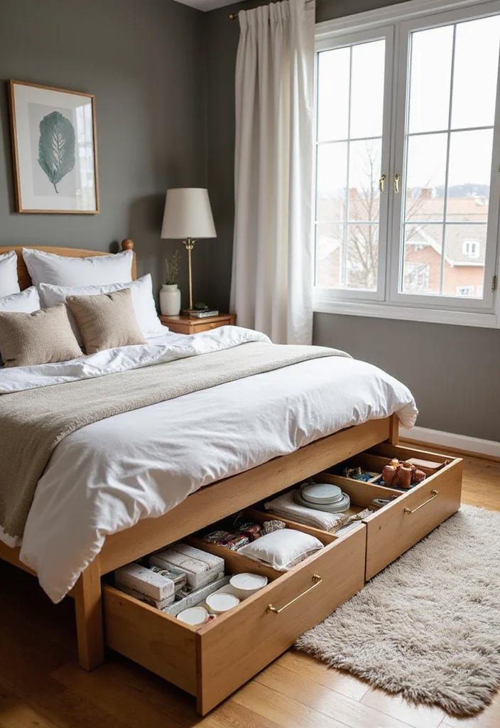 Small Space Home Decor Ideas: An Efficient Guide with 20 Space-Loving Styling Inspirations - 5. Under-Bed Storage Solutions