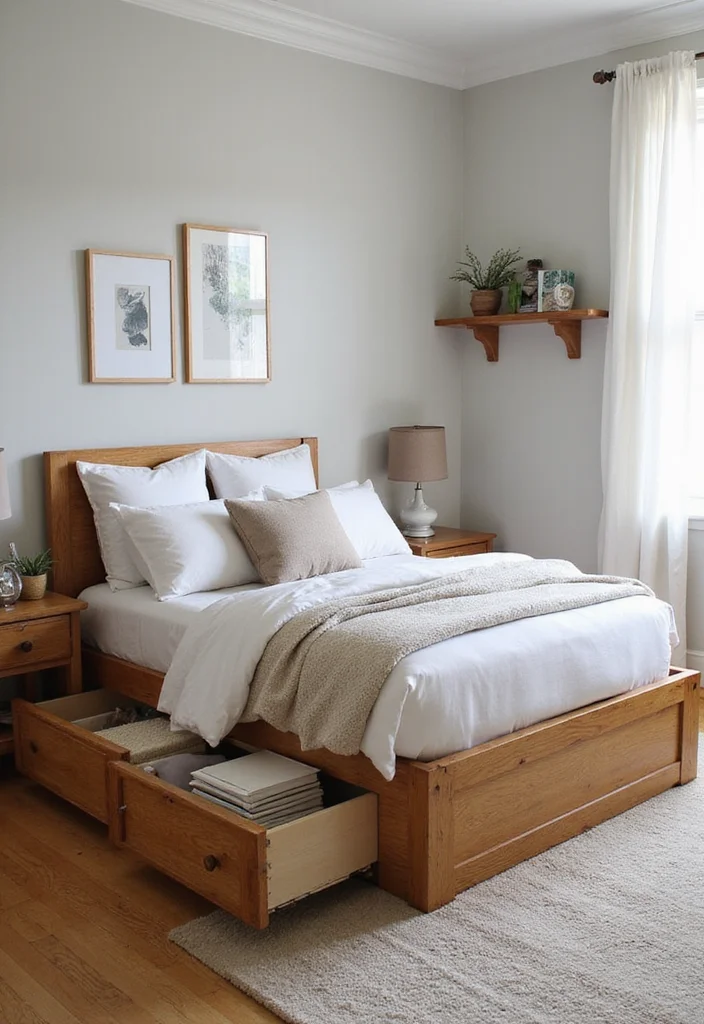 Small Space Home Decor Ideas: An Efficient Guide with 20 Space-Loving Styling Inspirations - 7. Multi-Functional Bed Frames