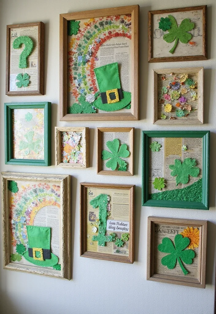 St Patrick's Day Home Decor DIY: A Cheerful Guide with 17 Lucky-Themed Decor Inspirations - 15. Upcycled St. Patrick's Day Artwork
