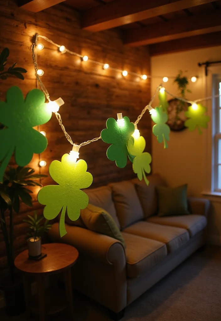 St Patrick's Day Home Decor DIY: A Cheerful Guide with 17 Lucky-Themed Decor Inspirations - 3. DIY Lucky String Lights