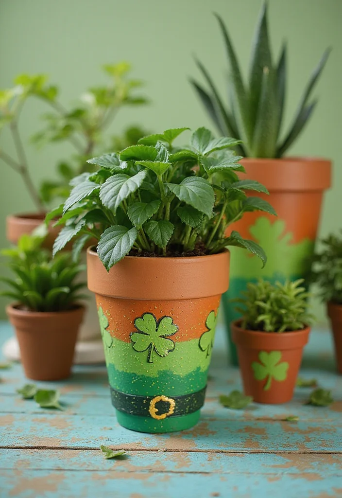 St Patrick's Day Home Decor DIY: A Cheerful Guide with 17 Lucky-Themed Decor Inspirations - 5. DIY Terracotta Pot Planters