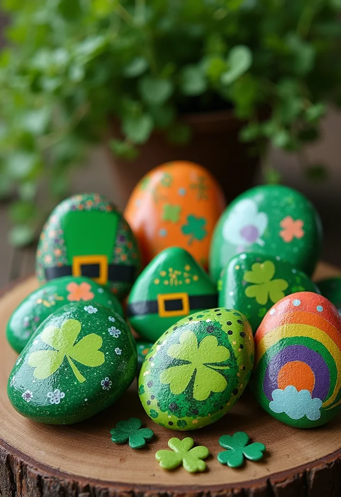 St Patrick's Day Home Decor DIY: A Cheerful Guide with 17 Lucky-Themed Decor Inspirations - 7. DIY Painted Rocks