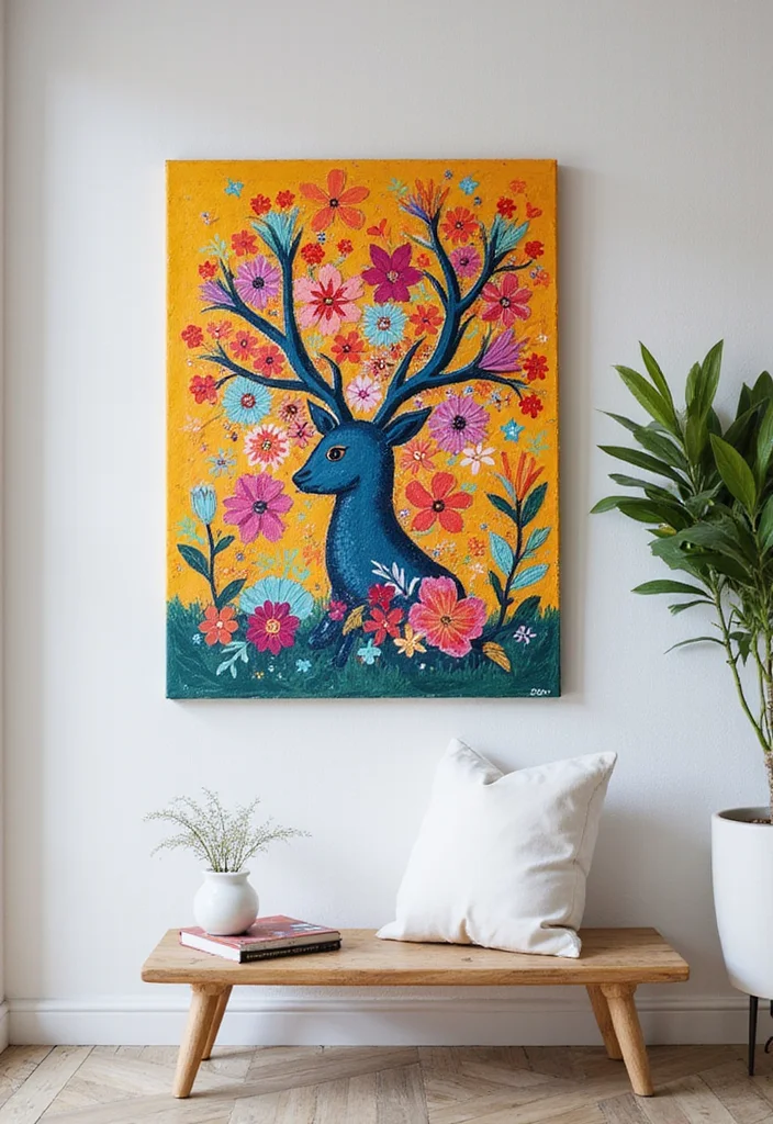 Thrifted Home Decor DIY Ideas: A Budget-Friendly Guide with 18 Creative Redesign Inspirations - 18. Thrift Store Canvas Art