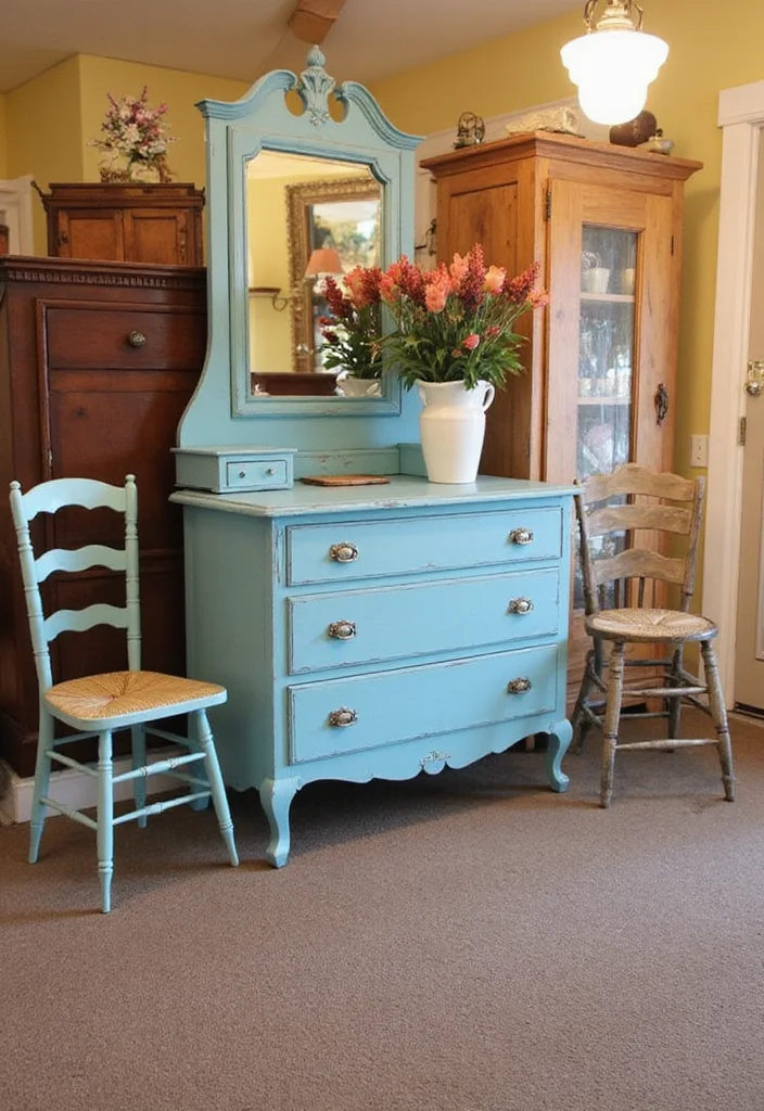 Vintage Decor Ideas for the Home: A Gentle Guide with 19 Timeless Styling Inspirations - 2. Refurbished Furniture Finds