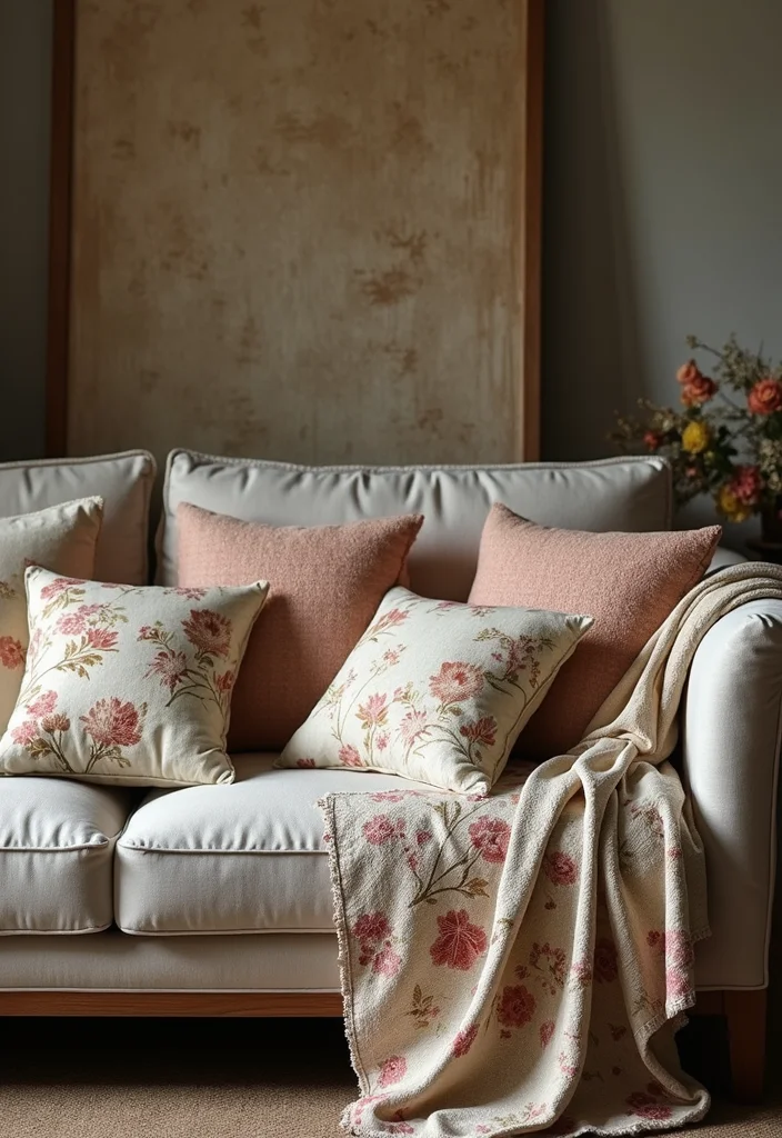 Vintage Decor Ideas for the Home: A Gentle Guide with 19 Timeless Styling Inspirations - 3. Layer Textures with Fabrics