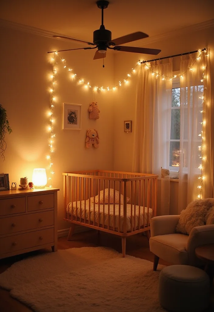 Welcome Home Baby Girl Decorations Decor: A Sweet Guide with 20 Delicate Celebration Inspirations - 8. Soft Lighting