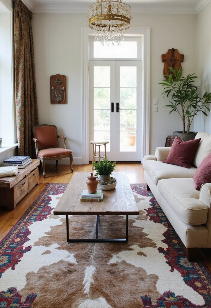 Western Home Decor Living Room: A Cozy Western Guide with 20 Ranch-Inspired Styling Ideas - 10. Statement Rugs