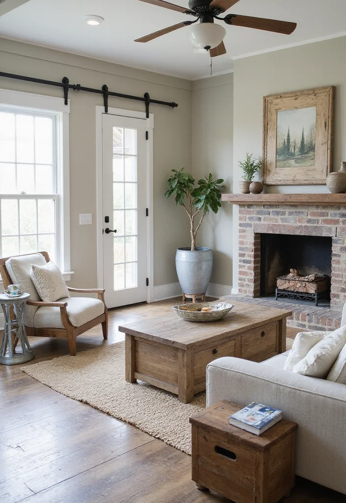 Western Home Decor Living Room: A Cozy Western Guide with 20 Ranch-Inspired Styling Ideas - 12. Farmhouse-Inspired Details