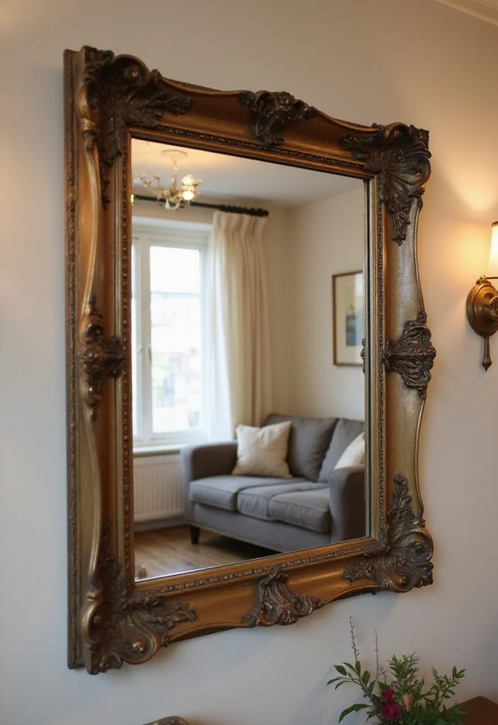 Western Home Decor Ranch Style: A Country Guide with 18 Warm Rustic Inspirations - 15. Vintage Mirrors