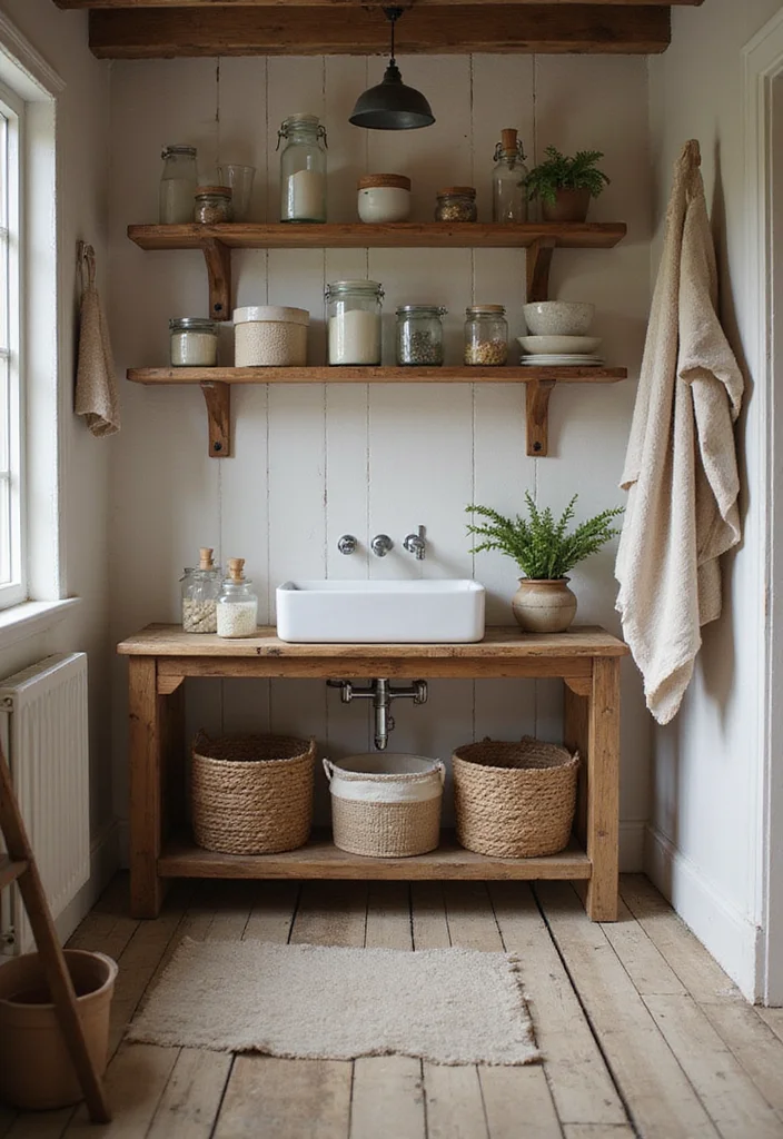 Western Home Decor Ranch Style: A Country Guide with 18 Warm Rustic Inspirations - 16. Rustic Bathroom Decor