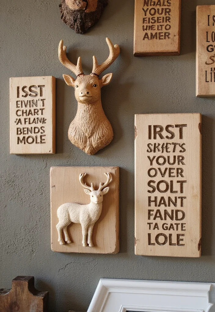 Western Home Decor Ranch Style: A Country Guide with 18 Warm Rustic Inspirations - 2. Rustic Wooden Wall Art