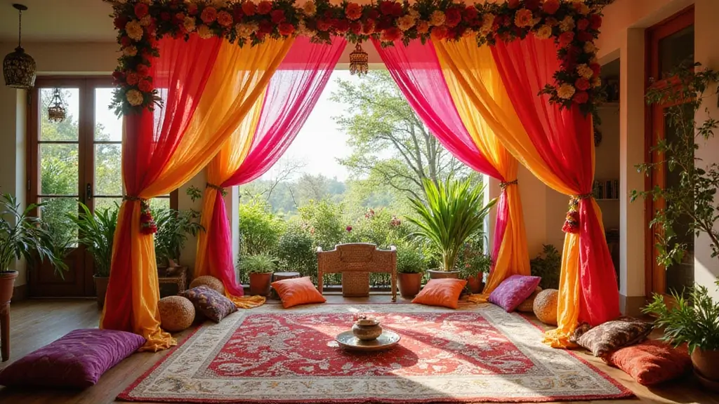 25 Mehendi Function Decor at Home Simple and Beautiful Concepts