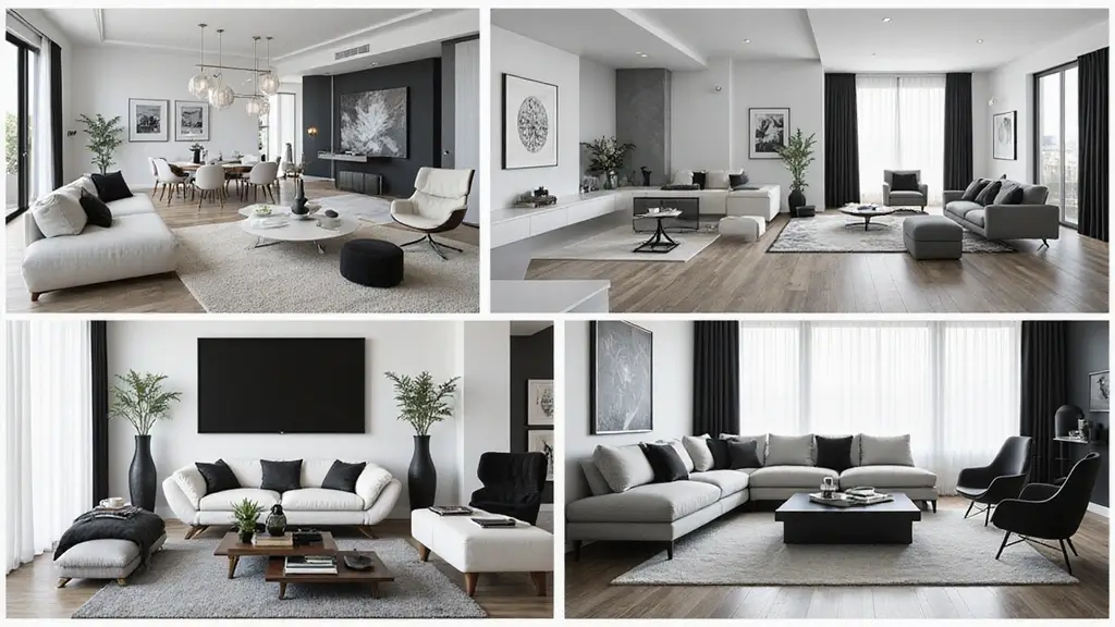 30 Black and White Home Decor Living Room Designs That Wow